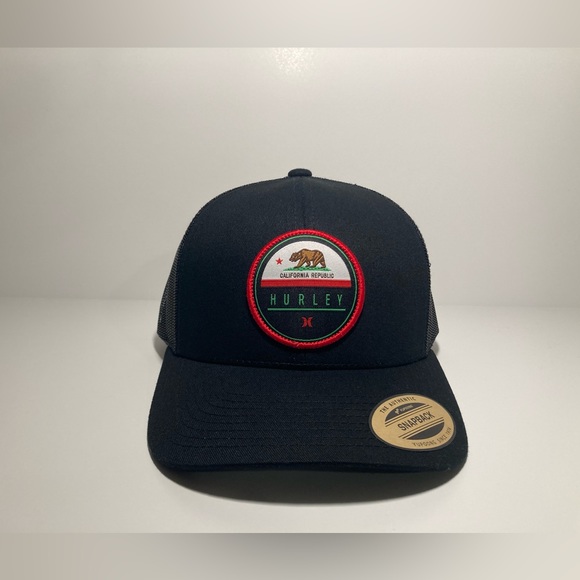 Black Hurley Trucker Hat, O/S - Picture 5 of 5